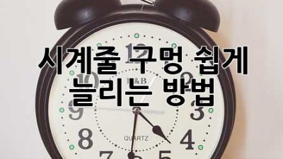 시계줄 구멍 쉽게 늘리는 방법