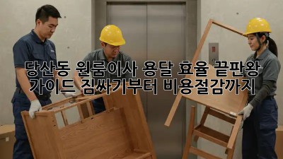 당산동 원룸이사 용달 효율 끝판왕 가이드! 짐싸기부터 비용절감까지!