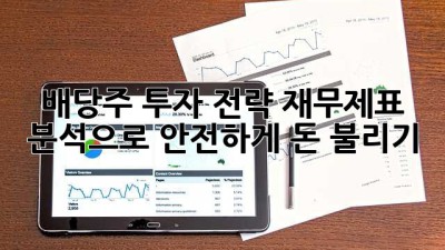 배당주 투자 전략: 재무제표 분석으로 안전하게 돈 불리기